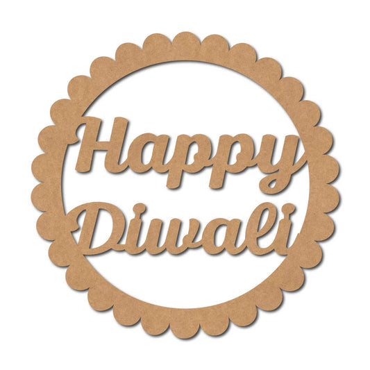 Happy Diwali Premarked Mdf Text Cutouts Design 003