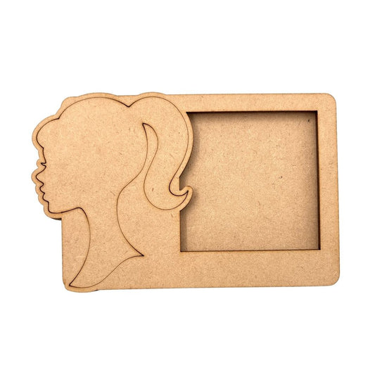 Girl 3 Layered Premium MDF Photo Frame for DIY Painting & Craft-38