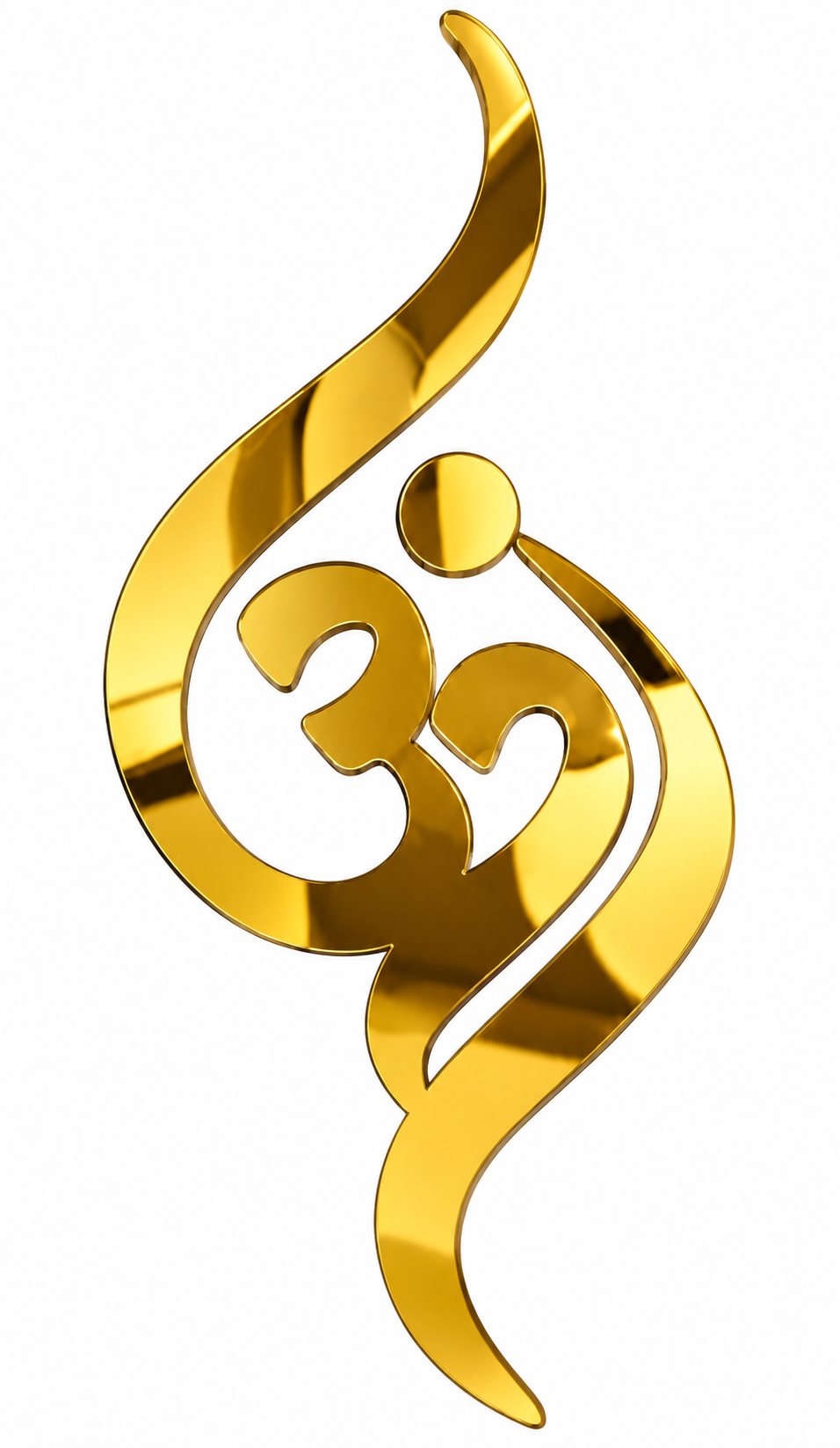 Om Golden Acrylic Cutout Design 6