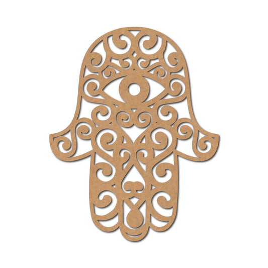 Hamsa Hand pre marked mdf cutout design 13