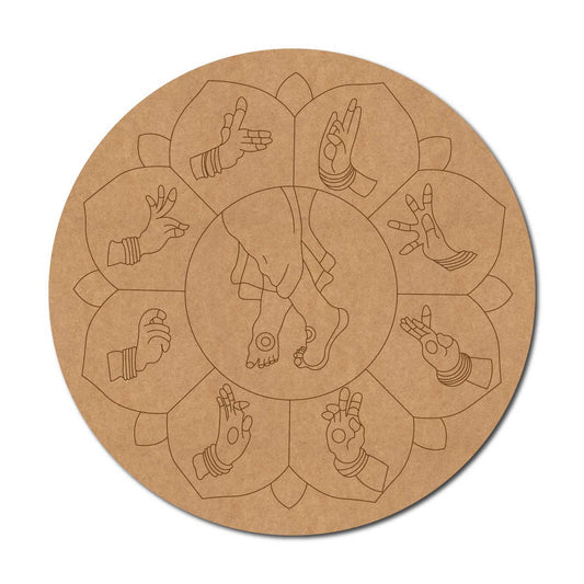 Hand Mudra Premarked Mdf Cutouts Design 2