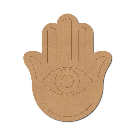 Hamsa Hand pre marked mdf cutout design 1