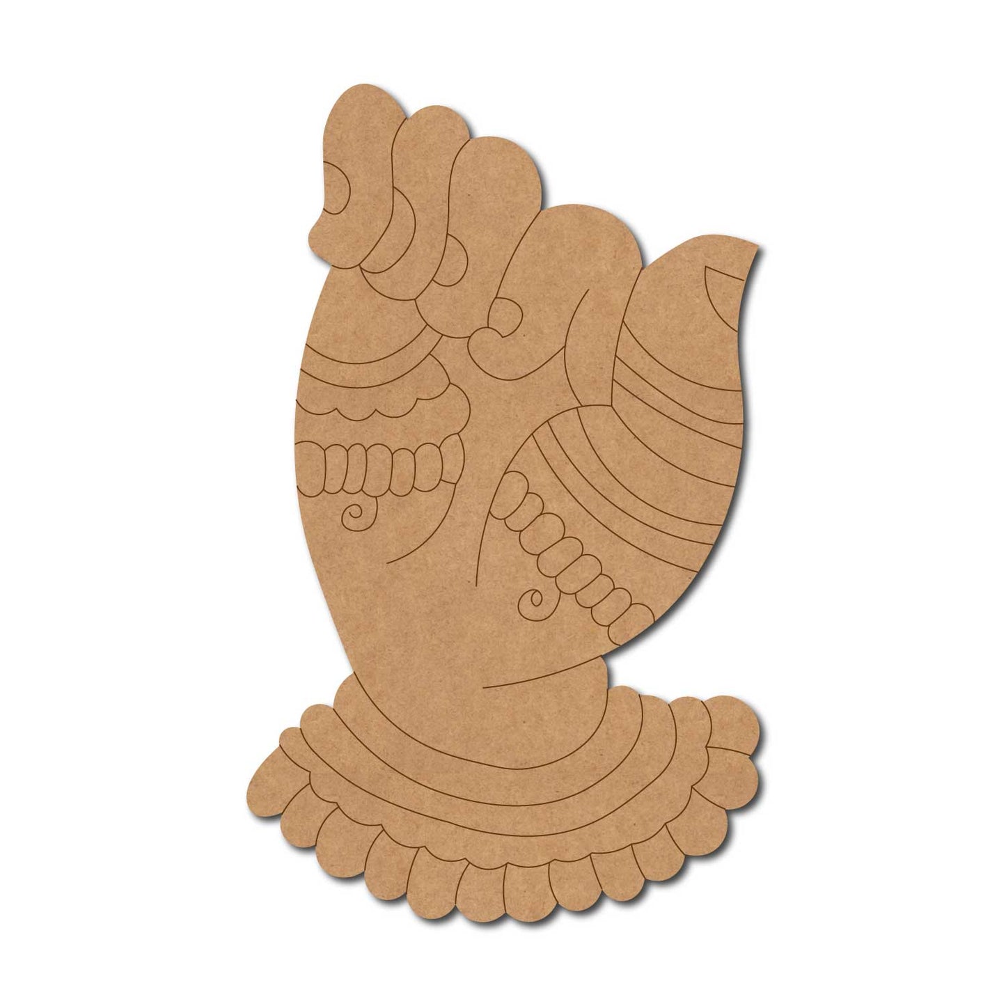 Hand Mudra Premarked Mdf Cutouts Design 3