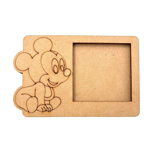Micky Mouse 3 Layered Premium MDF Photo Frame for DIY Painting & Craft-41