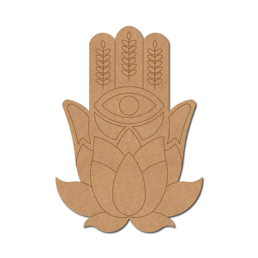 Hamsa Hand pre marked mdf cutout design 5