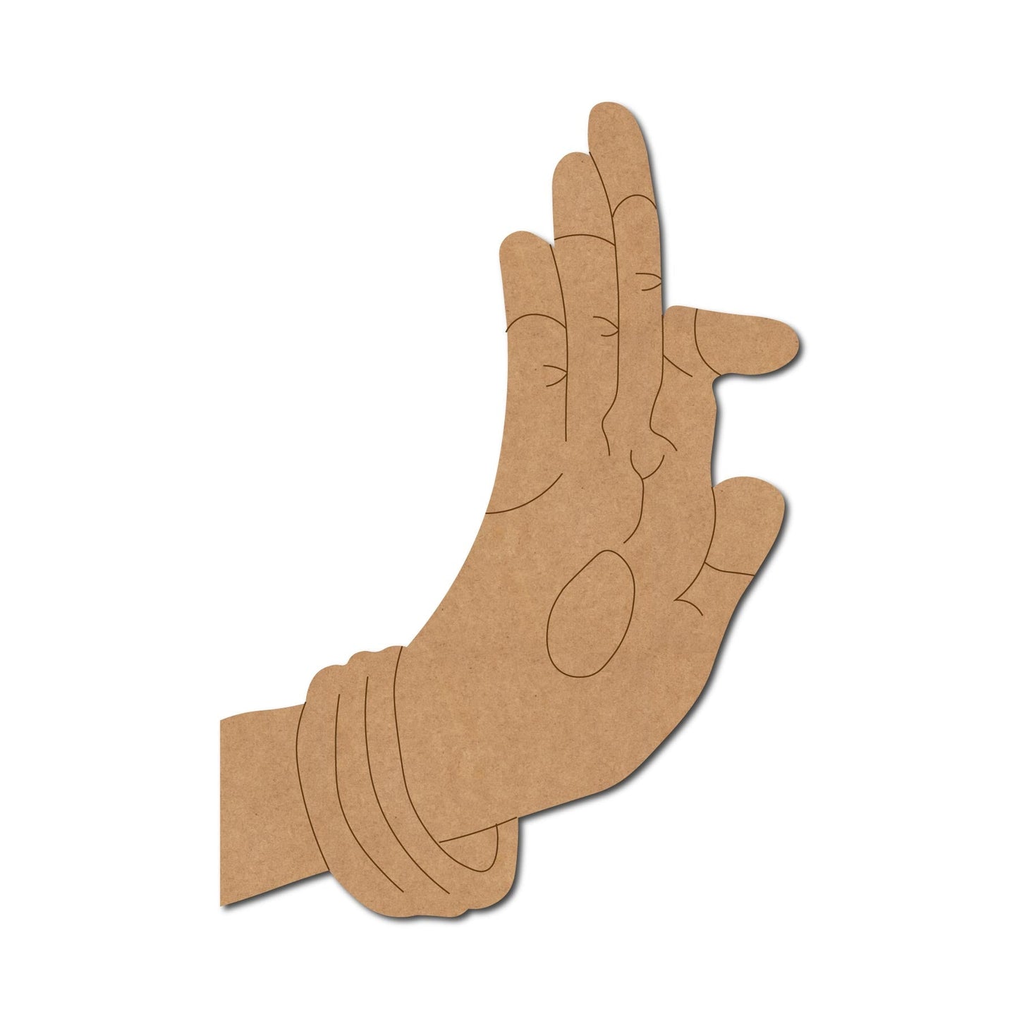 Hand Mudra Premarked Mdf Cutouts Design 9