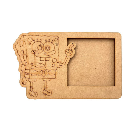 Sponge Bob 3 Layered Premium MDF Photo Frame for DIY Painting & Craft-86