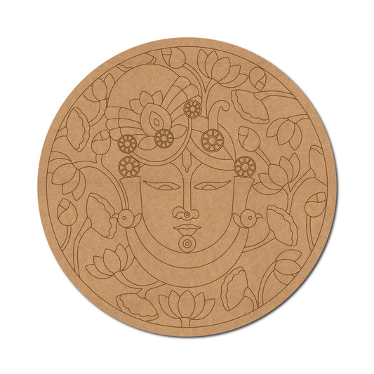 Shrinathji  Mandala Premarked Mdf Cutout Design 14
