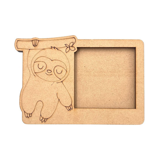 Sloth 3 Layered Premium MDF Photo Frame for DIY Painting & Craft-70