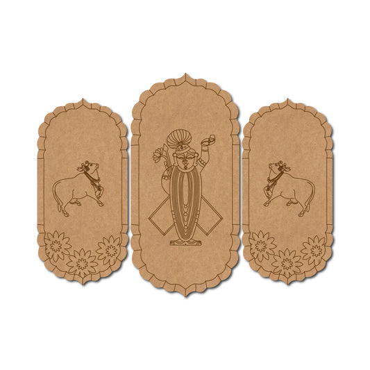 Shrinathji  Pichwai Premarked Mdf Cutout Design 22
