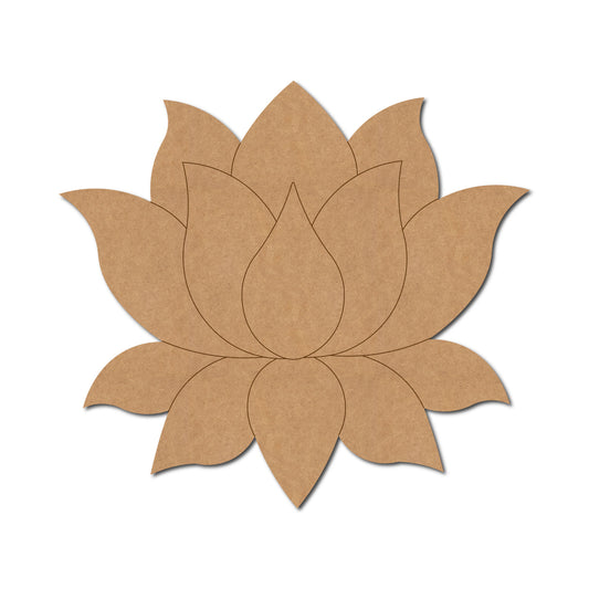 Lotus Pre marked Mdf Cutout Design 15