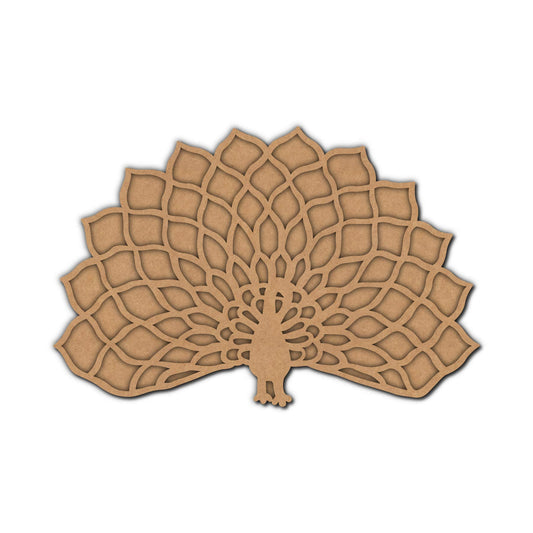 Peacock Reusable Two Layered Rangoli Base Design 001