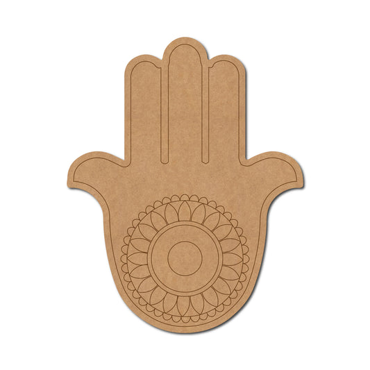 Hamsa Hand pre marked mdf cutout design 4