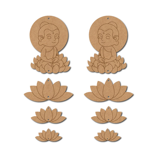 Lord Buddha Lotus Wall Hanging Design 2