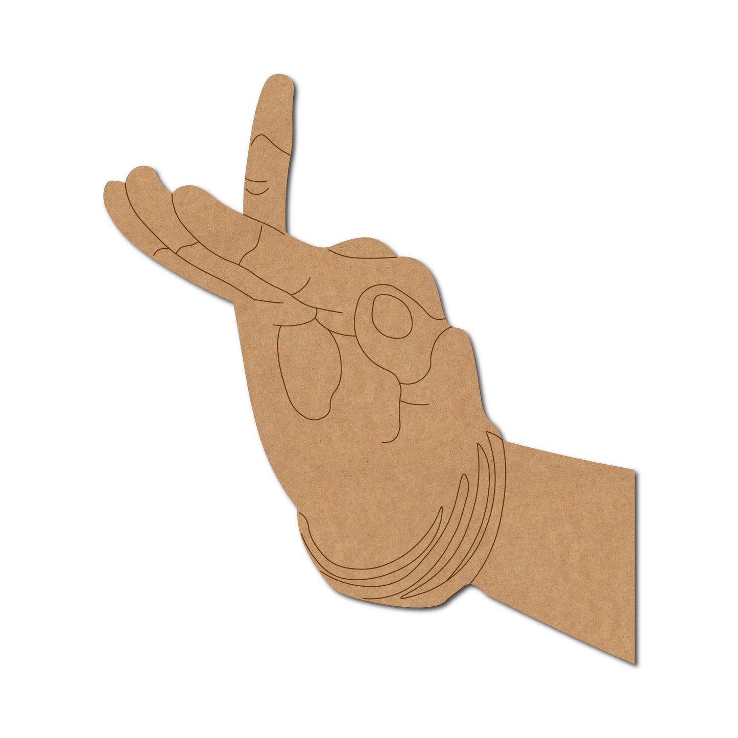 Hand Mudra Premarked Mdf Cutouts Design 10