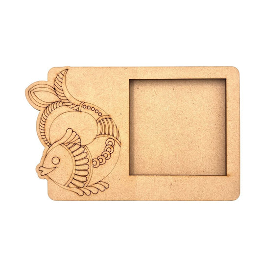Madhubaani Fish 3 Layered Premium MDF Photo Frame for DIY Painting & Craft-99