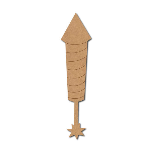 Rocket Firecracker Pre marked Mdf Cutout Design 3