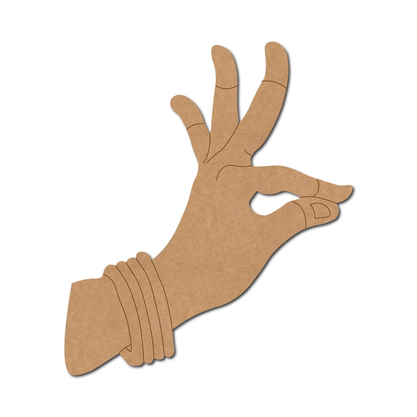 Hand Mudra Premarked Mdf Cutouts Design 5