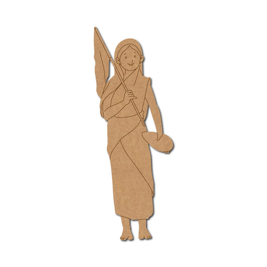 Lady holding Flag- Design 2