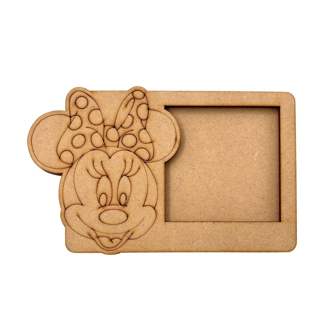 Minnie Mouse 3 Layered Premium MDF Photo Frame for DIY Painting & Craft-150
