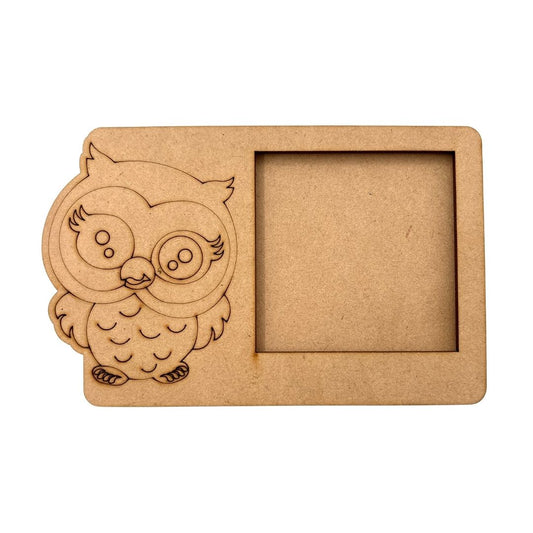 Owl 3 Layered Premium MDF Photo Frame for DIY Painting & Craft-57