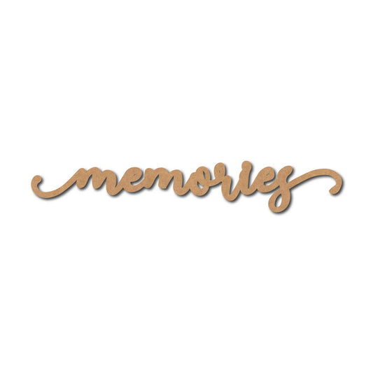 Memories Premarked Mdf Text Cutouts Design 1