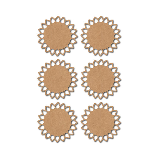 MDF Coaster Set with Stand (Set of 6)