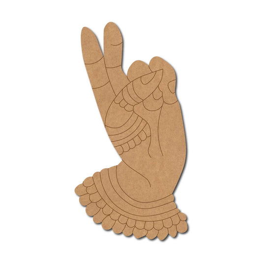 Hand Mudra Premarked Mdf Cutouts Design 7