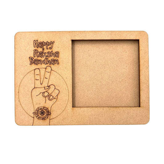 Happy Raksha Bandhan 3 Layered Premium MDF Photo Frame for DIY Painting & Craft-102