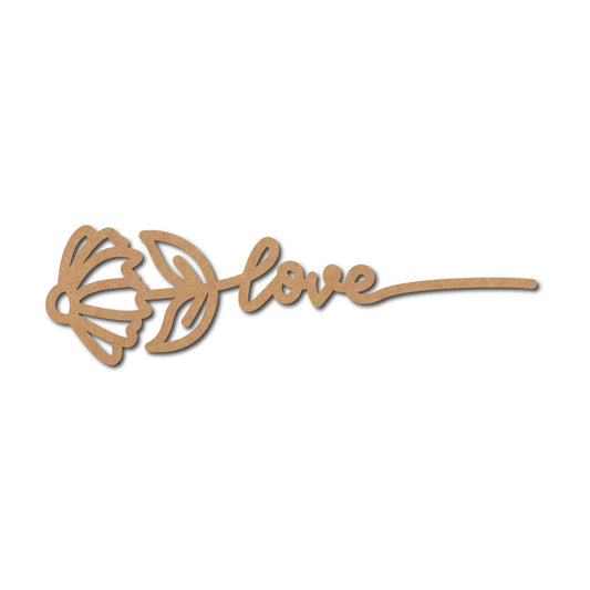 Love Premarked Mdf Text Cutouts Design 5