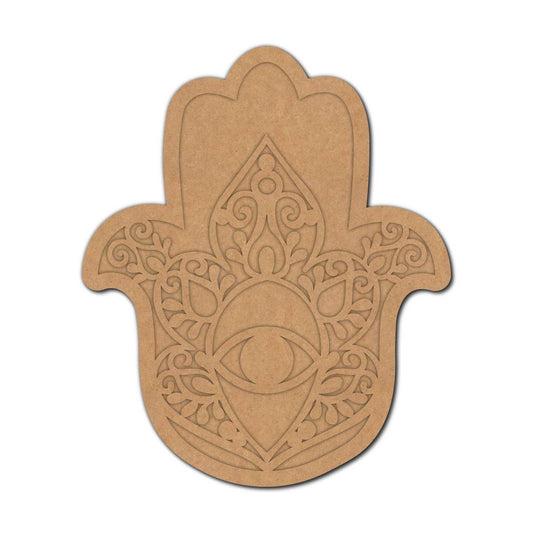 Hamsa Hand pre marked mdf cutout design 2