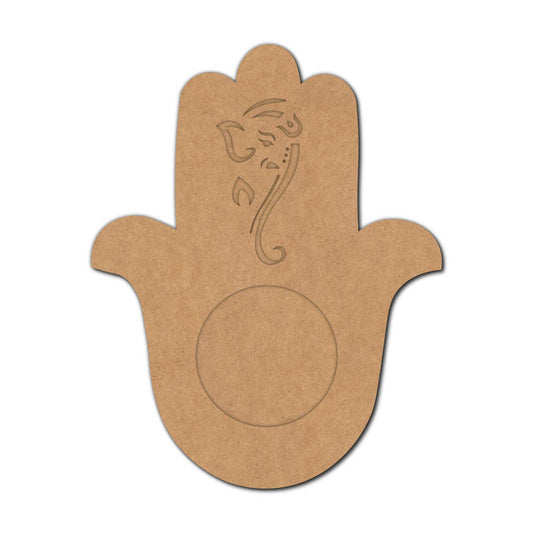 Hamsa Hand pre marked mdf cutout design 10