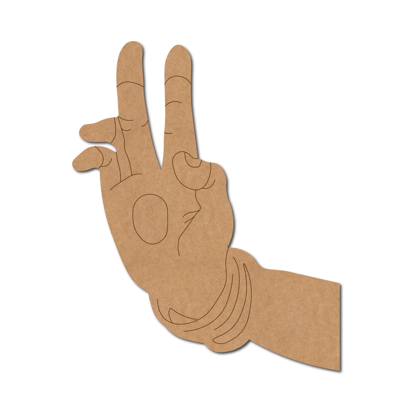 Hand Mudra Premarked Mdf Cutouts Design 6