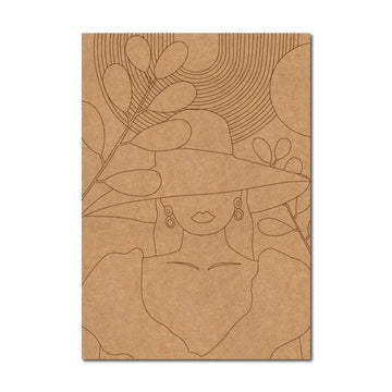 Indian Folk Boho Art Woman Premarked Mdf Design 1