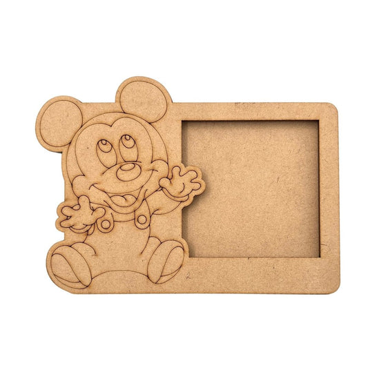 Micky Mouse 3 Layered Premium MDF Photo Frame for DIY Painting & Craft-109