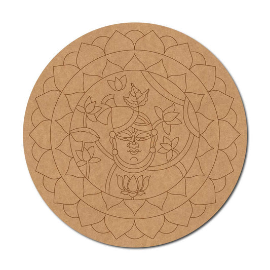 Shrinathji  Mandala Premarked Mdf Cutout Design 16