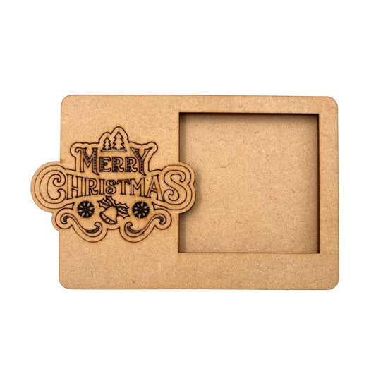 Christmas 3 Layered Premium MDF Photo Frame for DIY Painting & Craft-107