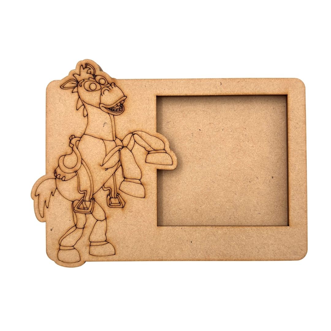 Horse 3 Layered Premium MDF Photo Frame for DIY Painting & Craft-131