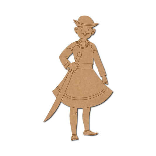 Weapons/Guns pre marked Mdf Cutout Design 7