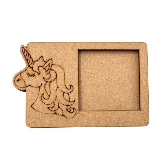 Unicorn 3 Layered Premium MDF Photo Frame for DIY Painting & Craft-88