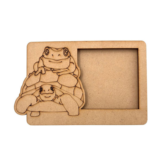 Frog & Tortoise 3 Layered Premium MDF Photo Frame for DIY Painting & Craft-110