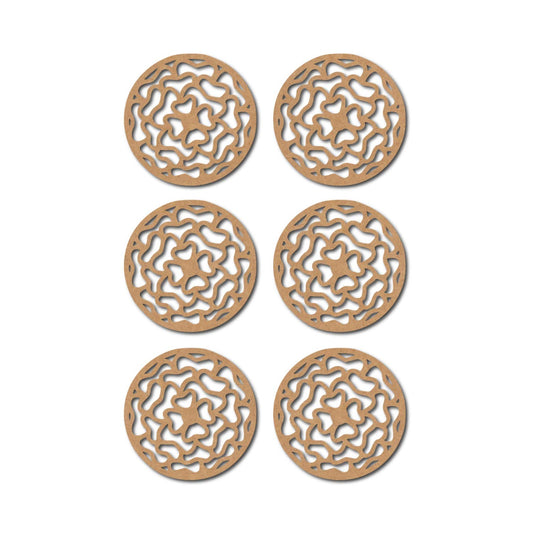 MDF Coaster Set with Stand (Set of 6)