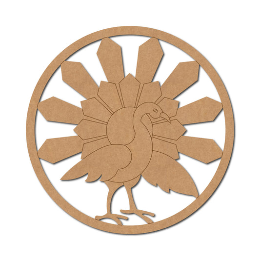 Macrame Base Peacock Mandala Cutout Design 13