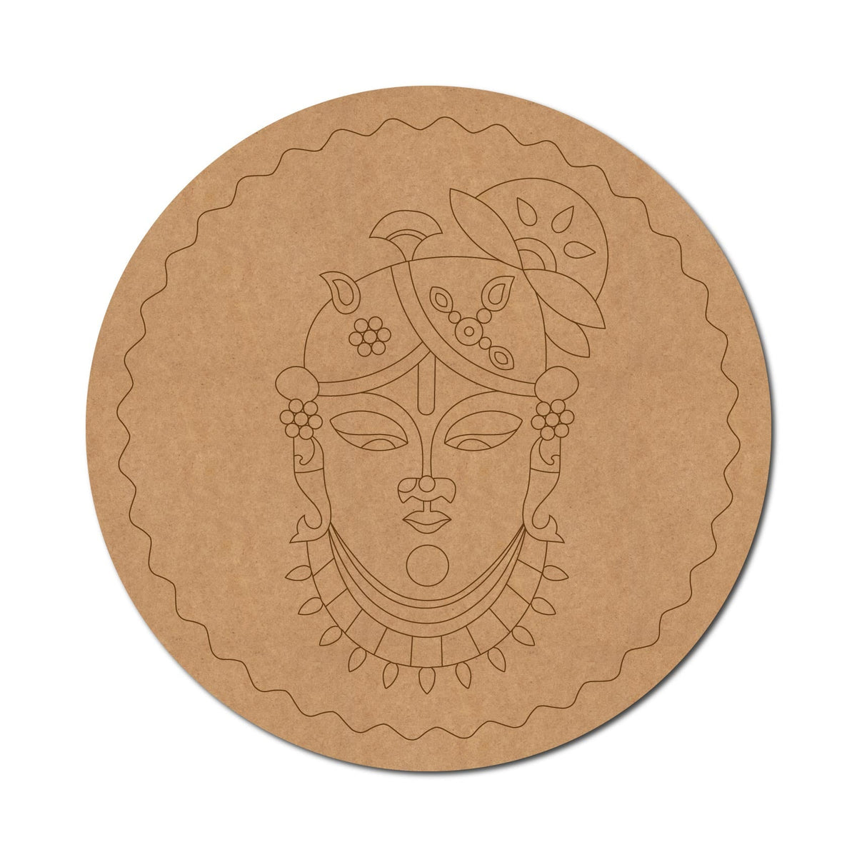Shrinathji  Mandala Premarked Mdf Cutout Design 13