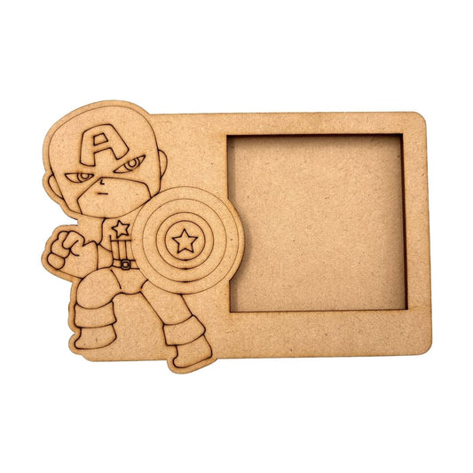 Avengers Captain America 3 Layered Premium MDF Photo Frame for DIY Painting & Craft-121