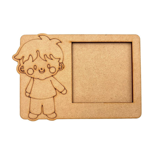 Boy 3 Layered Premium MDF Photo Frame for DIY Painting & Craft-124