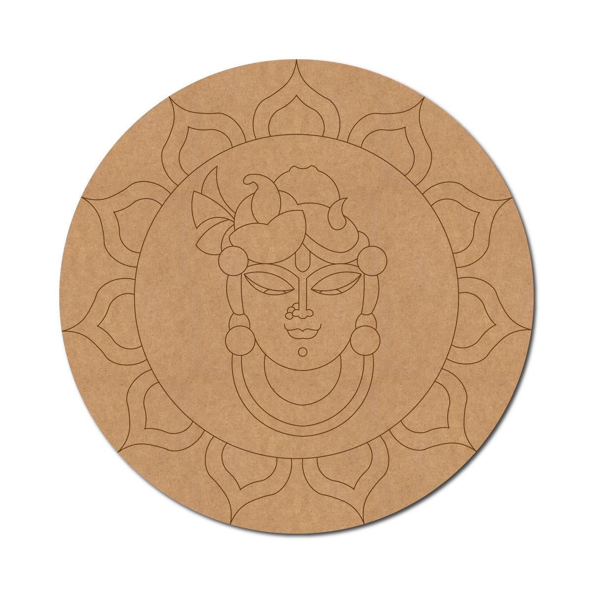 Shrinathji  Mandala Premarked Mdf Cutout Design 10