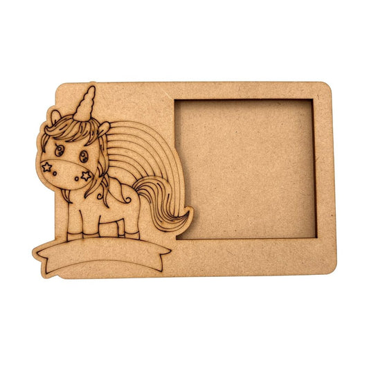 Unicorn 3 Layered Premium MDF Photo Frame for DIY Painting & Craft-112