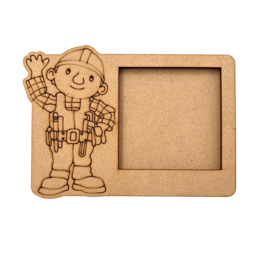 Bob-The Builder 3 Layered Premium MDF Photo Frame for DIY Painting & Craft-114
