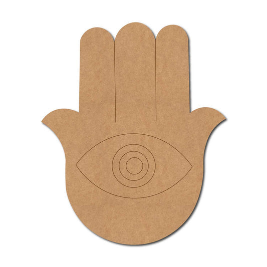 Hamsa Hand pre marked mdf cutout design 8